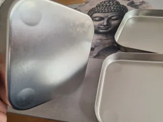 4 Bandejas Cuadradas Plástico