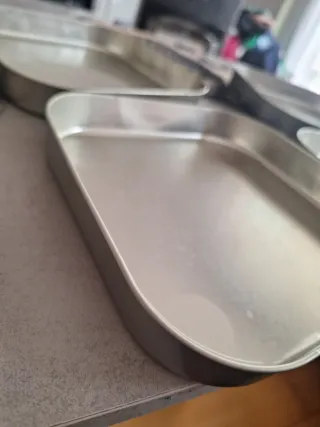 4 Bandejas Cuadradas Plástico