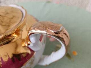 Teiera Bavarese Porcellana Oro e Bianco