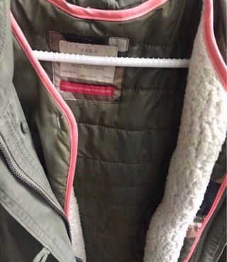 Parka Zara Verde caqui