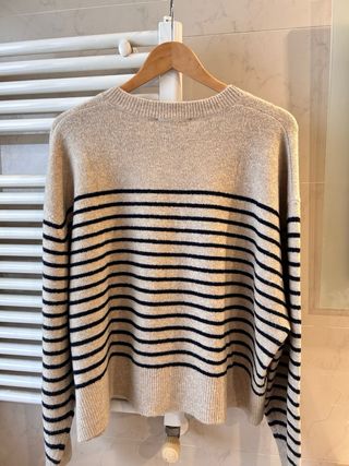 Jersey Zara rayas beige y negro