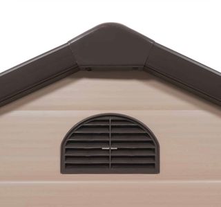 Gardiun KSP38195 Caseta jardín de resina con suelo Alessia en beige de 11 m²