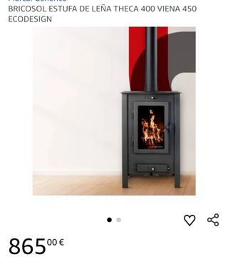 BRICOSOL ESTUFA DE LEÑA THECA 400 VIENA 450 ECODESIGN