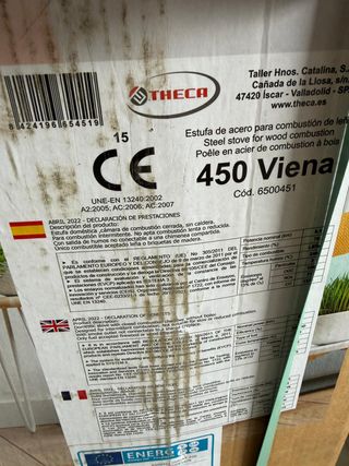 BRICOSOL ESTUFA DE LEÑA THECA 400 VIENA 450 ECODESIGN