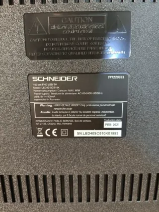 Schneider SC-LED40SC510K 40" TV LED FullHD