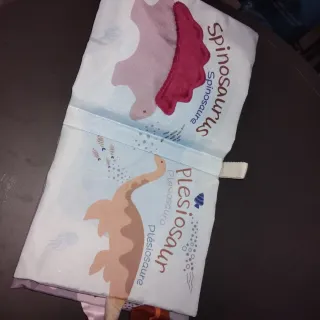 Libro sensorial de tela infantil Dino Book