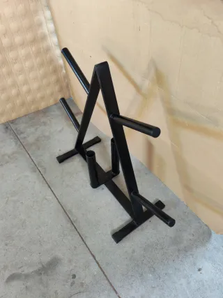 Soporte árbol discos pesas mancuernas