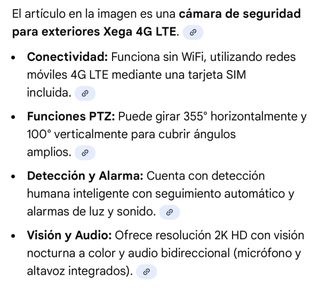 Cámara Seguridad Exterior Xega 4G LTE