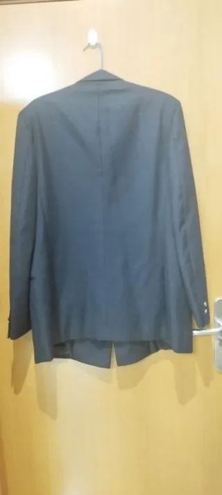 Blazer cruzado azul marino de pura lana