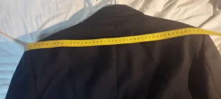 Blazer cruzado azul marino de pura lana