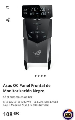 Asus OC Panel Frontal de Monitorización Negro