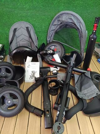 FableKids Triciclo Noemi 5 en1 con Barra de Empuje