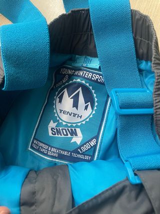 Pantalones de esquí para niño con tirantes