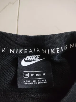 Felpa Nike Air nera lunga
