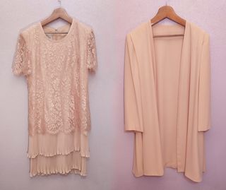 Vestido salmón 2 piezas de ceremonia