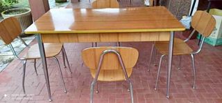 Tavolo vintage 4 sedie Design in formica marrone