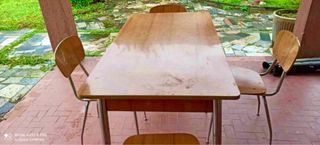 Tavolo vintage 4 sedie Design in formica marrone