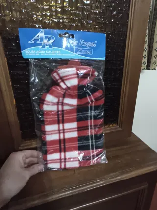 Bolsa de agua caliente a cuadros