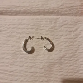 Pendientes aro plateados