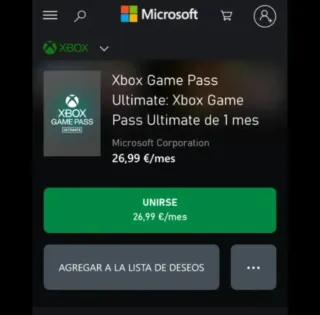 Oferta Xbox Game Pass Ultimate 1 mes