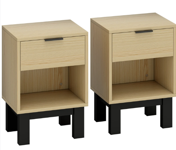 Juego 2 Mesitas Noche Estrechas