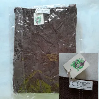 Maglia Essenze tg 44 M/L Nuovo cotone marrone