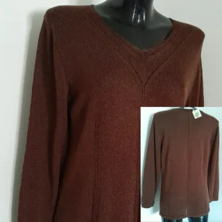 Maglia Essenze tg 44 M/L Nuovo cotone marrone