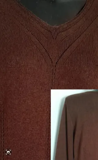 Maglia Essenze tg 44 M/L Nuovo cotone marrone