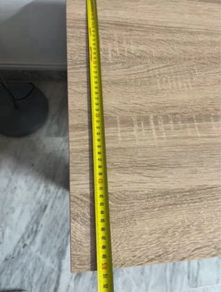 Mesa auxiliar madera y cristal