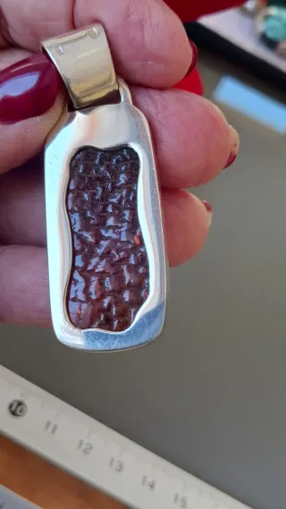 Colgante Plata y Ámbar del báltico