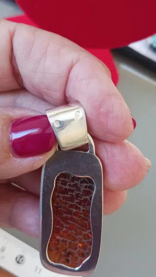 Colgante Plata y Ámbar del báltico