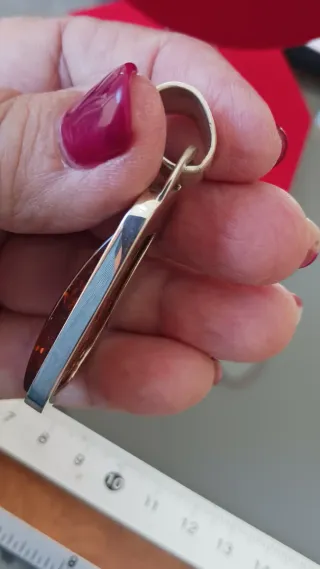 Colgante Plata y Ámbar del báltico