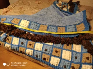 Colcha lana hecha a mano sin estrenar