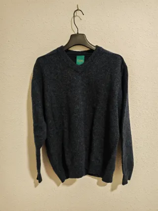 Jersey Canda Cuello V Azul Jaspeado XL