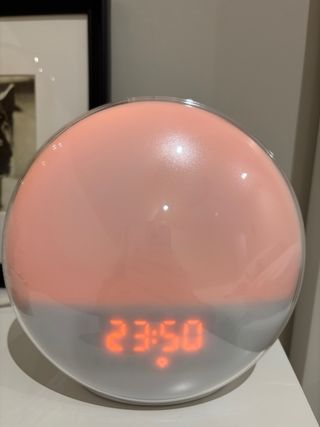 Radio despertador simulador luz amanecer/atardecer