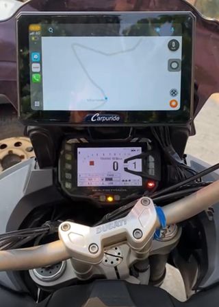 Soporte Barra Moto Carpuride Garmin Carplay Gps