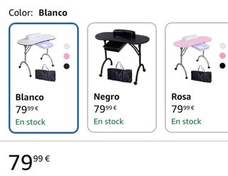 Mesa de manicura plegable