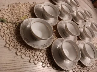 12 Tazzine Porcellana Finissima Oro Made in Japan