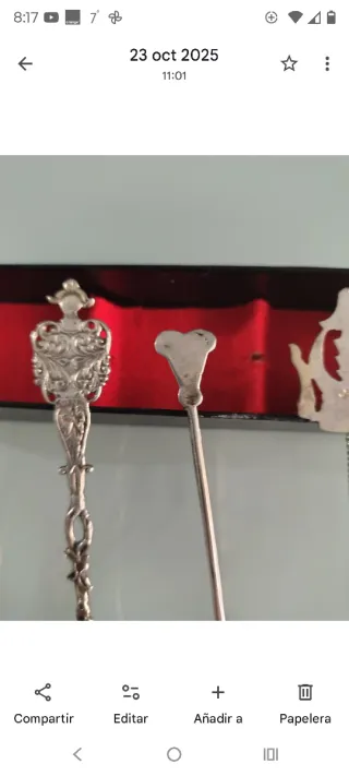 Set 4 Cucharas Vintage Plata y dorado