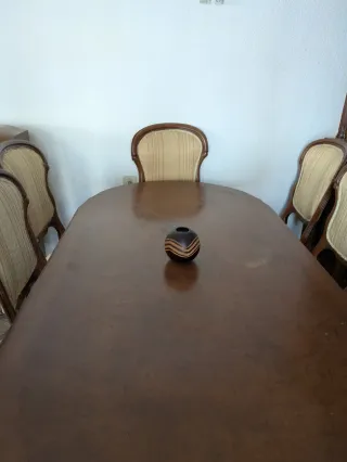 Mesa de salón y 8 sillas