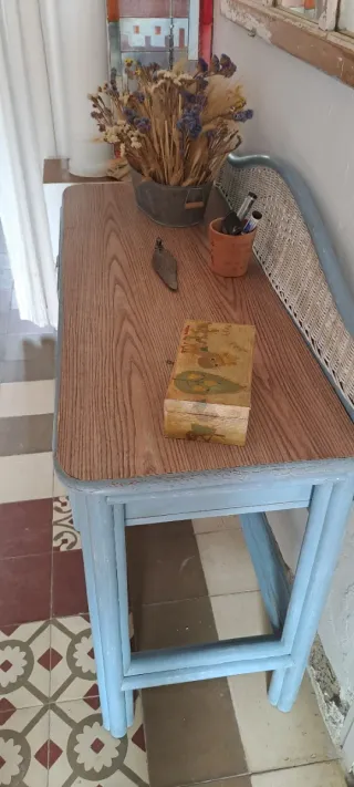 Recibidor/Entradita Azul y Marrón