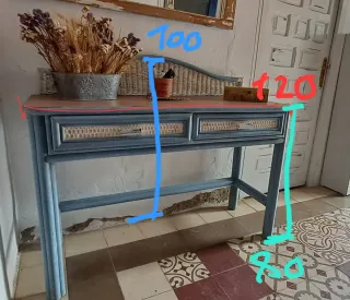 Recibidor/Entradita Azul y Marrón