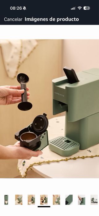 Cafetera Multicápsulas Verde