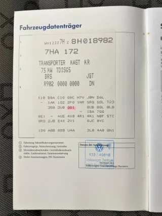 VW TRANSPORTER T5 3.0T 1.9 TDI 102 CV A/A MANDO/D.