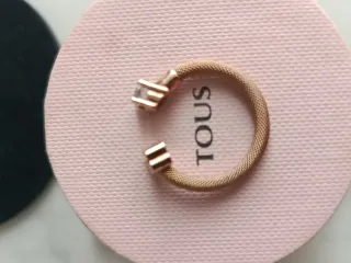 Anillo Tous Oro Rosa Topacio Ajustable