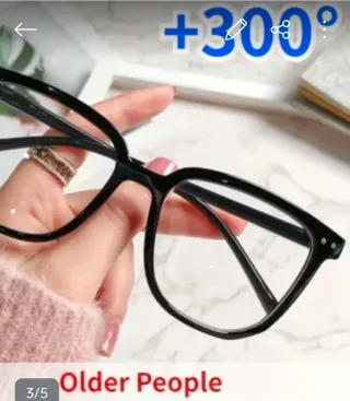 Gafas de vista cansada/hipermetropía negras