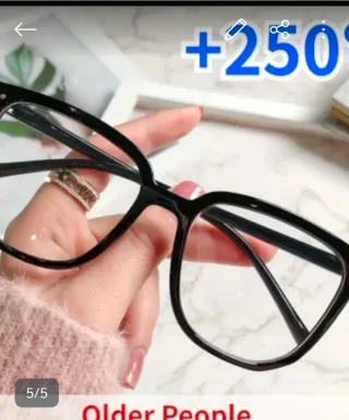 Gafas de vista cansada/hipermetropía negras