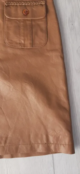 Falda Pepe Jeans de piel marrón
