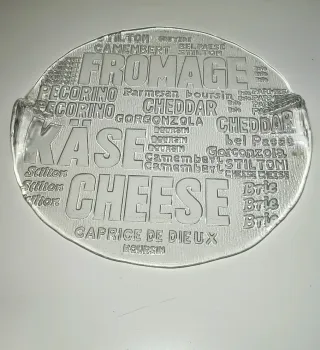 Piatto Formaggi Royal Krona in Vetro Vintage