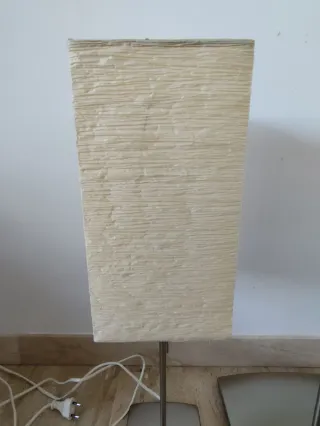 Lámpara de pie y sobremesa beige/plata